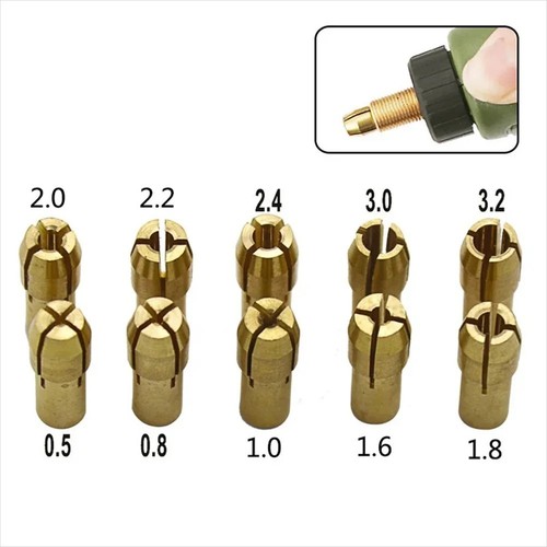 10x brass drill chuck collet - 10x,