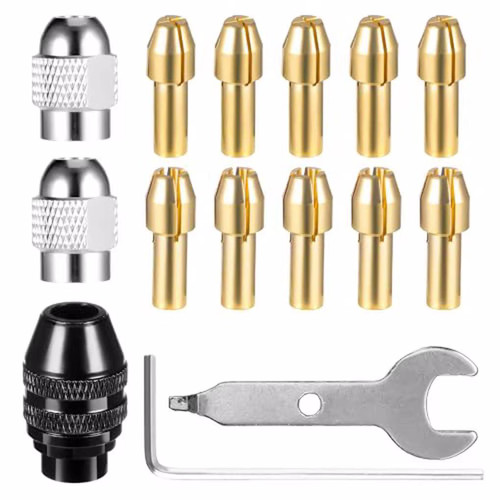 15pcs drill chuck collet set - drill,